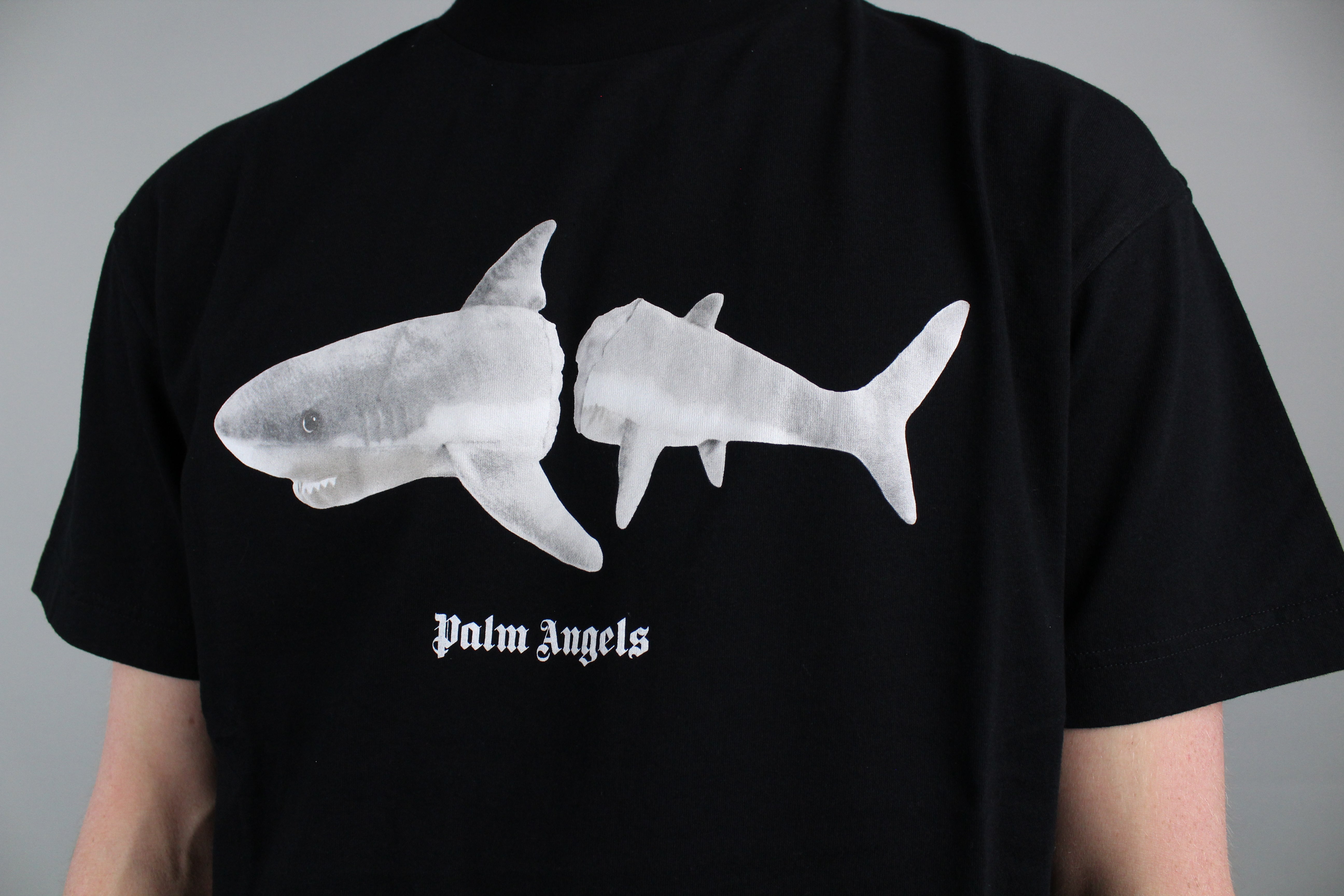 Palm Angels Shark T-Shirt Black/White